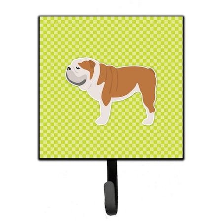 Micasa English Bulldog Checkerboard Green Leash or Key Holder MI227583